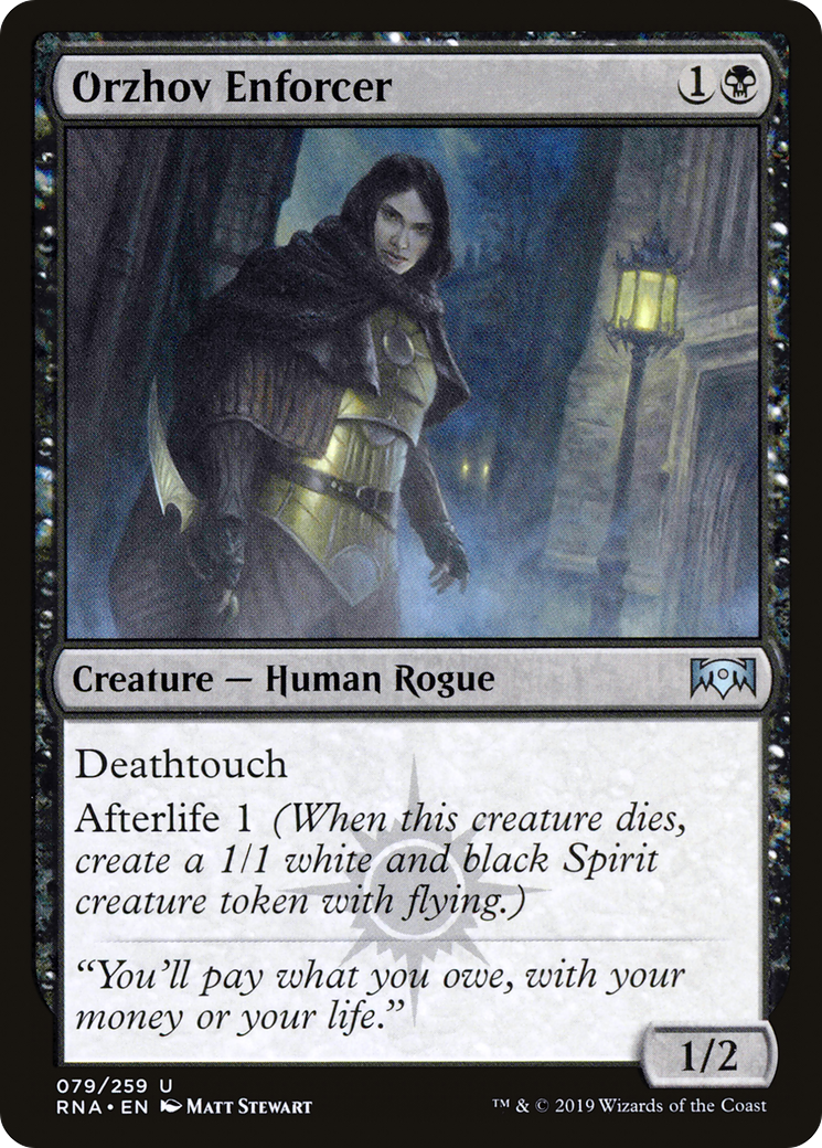 Image of Orzhov Enforcer (RNA-079) - Ravnica Allegiance Foil