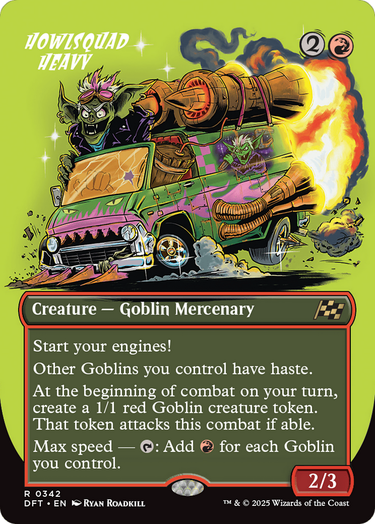 Image of Howlsquad Heavy (Borderless) (DFT-342) - Aetherdrift (Borderless) Foil