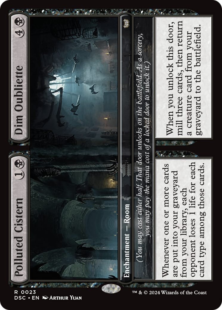 Image of Polluted Cistern // Dim Oubliette (DSC-023) - Duskmourn: House of Horror Commander
