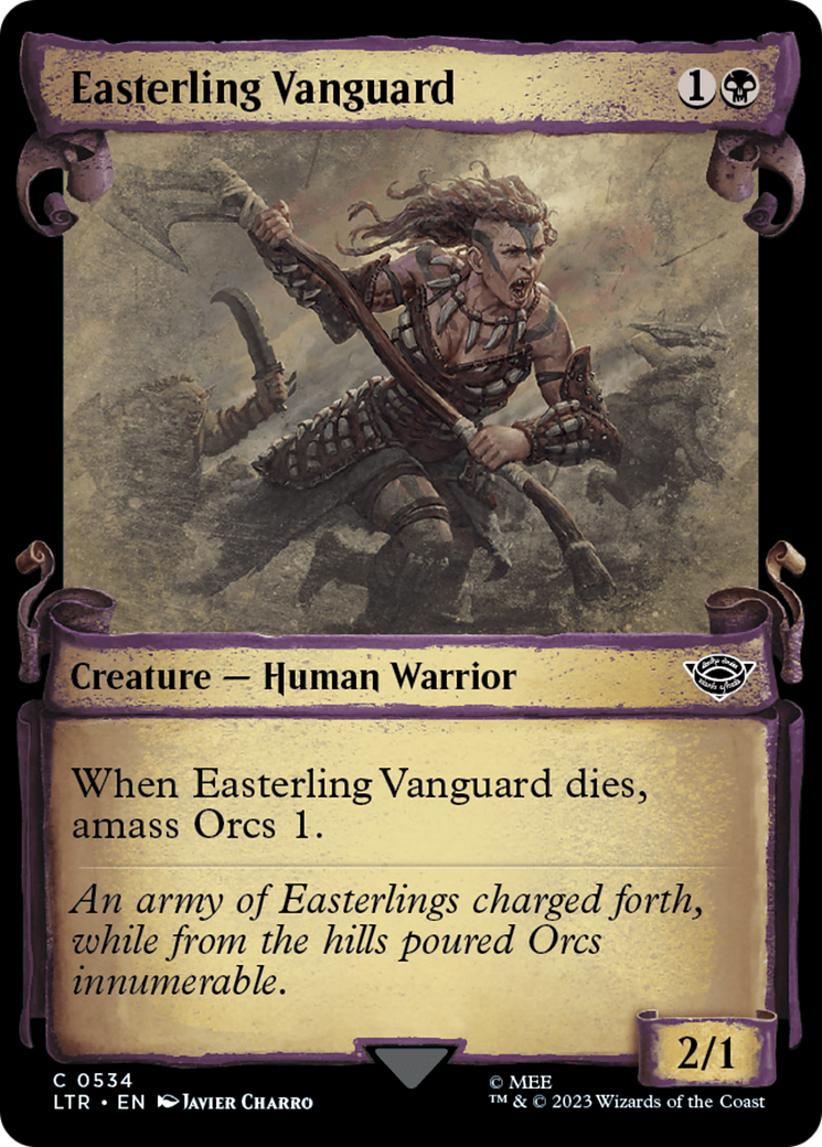 Image of Easterling Vanguard (Showcase Scrolls) (LTR-534) - The Lord of the Rings: Tales of Middle-earth: (Showcase) Foil