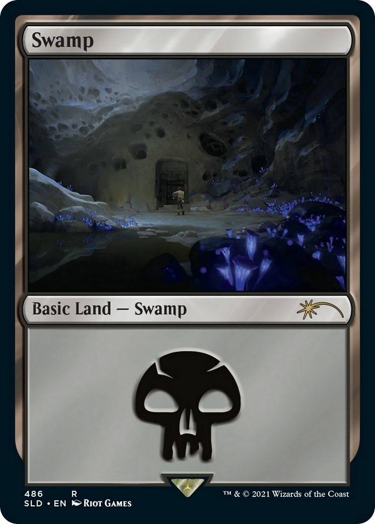 Image of Swamp (Secret Lair x Arcane: Lands) (SLD-486) - Secret Lair Drop Foil