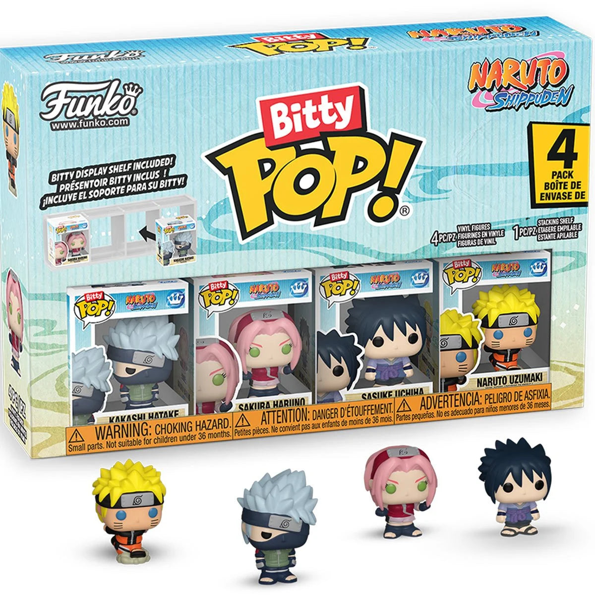 Image of Naruto: Shippuden Team 7 Funko Bitty Pop! Mini-Figure 4-Pack CHASE