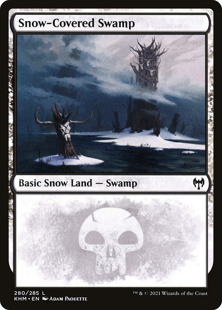 Image of Snow-Covered Swamp (280) (KHM-280) - Kaldheim: (snow) Foil