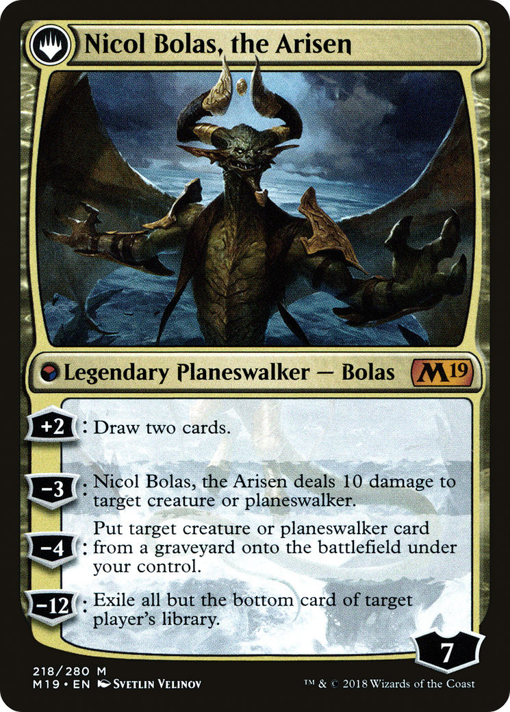 Image of Nicol Bolas, the Ravager (PRE-218) - Core Set 2019 Promos: (originpwdfc) Foil