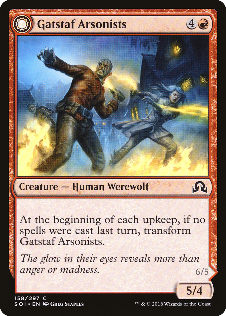 Image of Gatstaf Arsonists (SOI-158) - Shadows over Innistrad: (Double Faced Transform) Foil