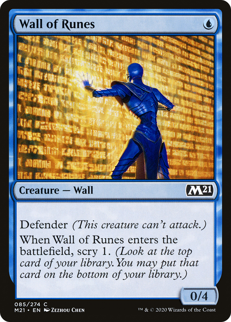 Image of Wall of Runes (M21-085) - Core Set 2021 Foil