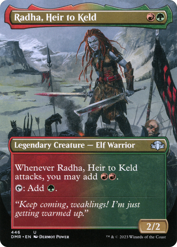 Image of Radha, Heir to Keld (Borderless) (DMR-446) - Dominaria Remastered (Borderless)