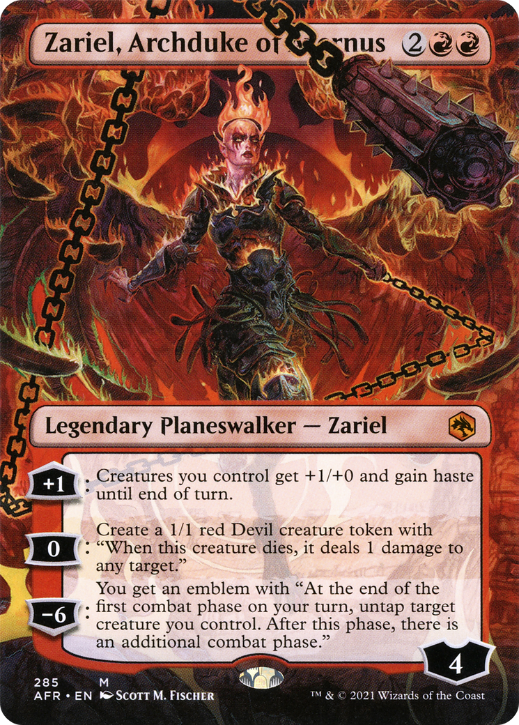 Image of Zariel, Archduke of Avernus (Borderless) (AFR-285) - Adventures in the Forgotten Realms (Borderless)