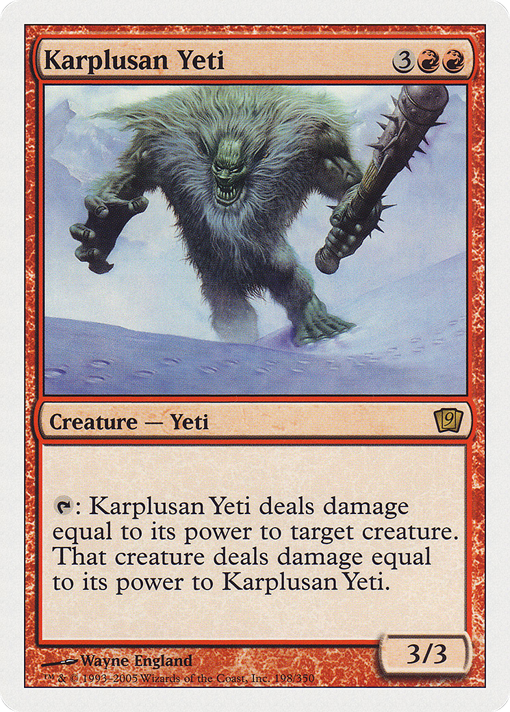 Image of Karplusan Yeti (9ED-198) - 9th Edition Foil