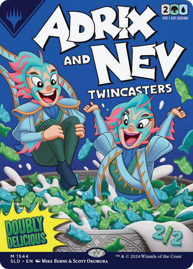 Image of Adrix and Nev, Twincasters (SLD-1544) - Secret Lair Drop (Borderless)