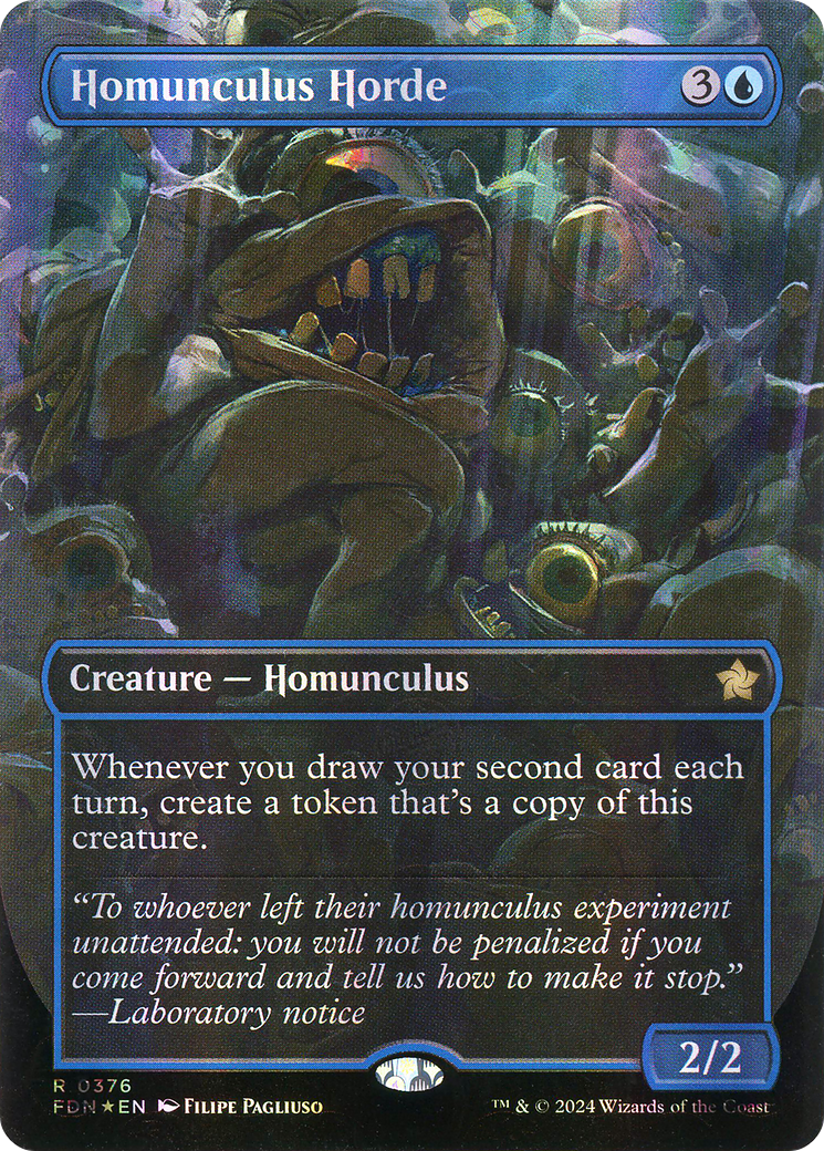 Image of Homunculus Horde (Borderless) (Mana Foil) (FDN-376) - Foundations (Borderless) Foil