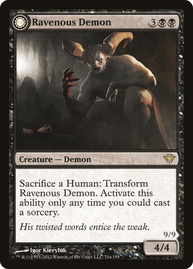 Image of Ravenous Demon (DKA-071) - Dark Ascension: (Double Faced Transform) Foil