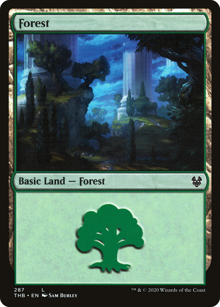 Image of Forest (287) (THB-287) - Theros Beyond Death Foil