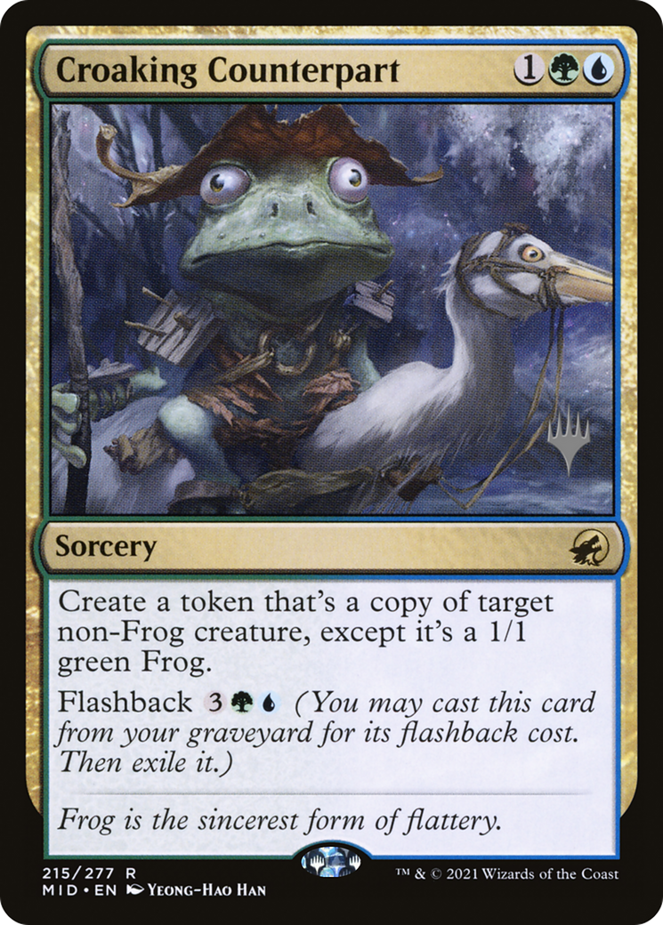 Image of Croaking Counterpart (PPMID-215) - Innistrad: Midnight Hunt Promos Foil