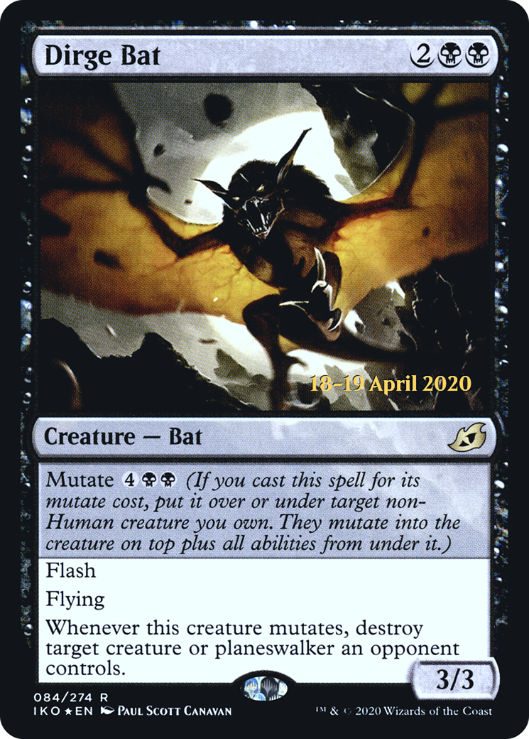 Image of Dirge Bat (PRE-084) - Ikoria: Lair of Behemoths Promos Foil