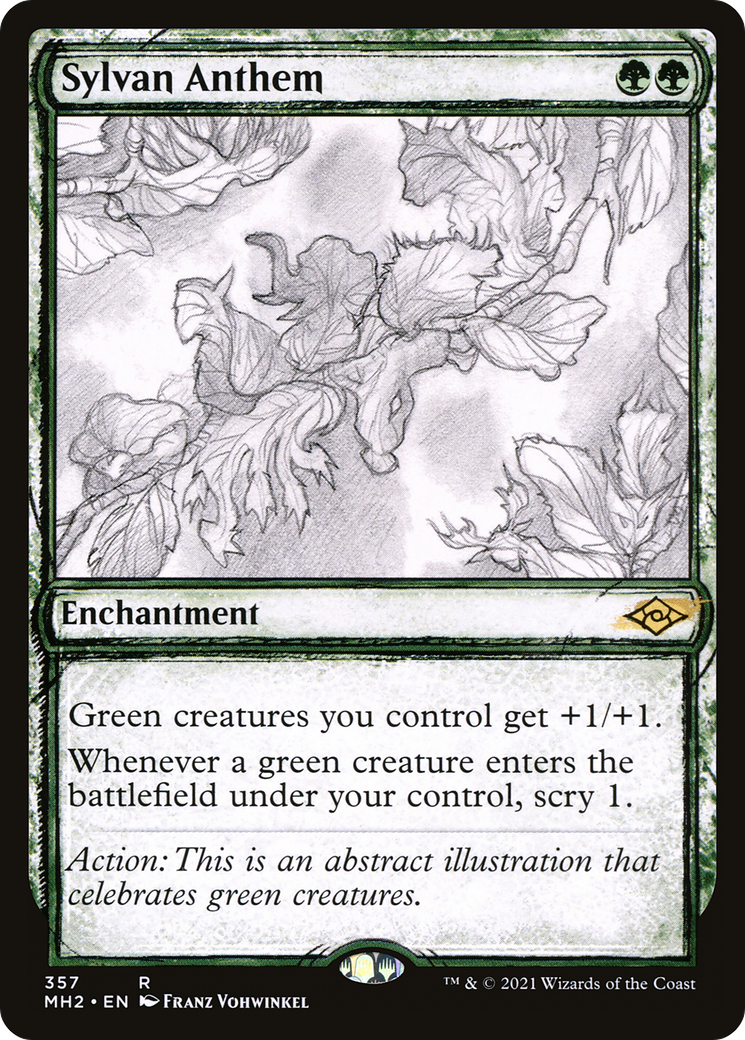 Image of Sylvan Anthem (MH2-357) - Modern Horizons 2: (Showcase) Foil