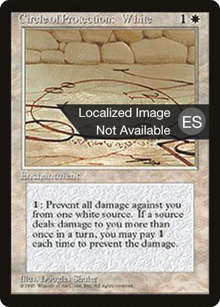 Image of Circle of Protection: White (4BB-) - Fourth Edition Foreign Black Border