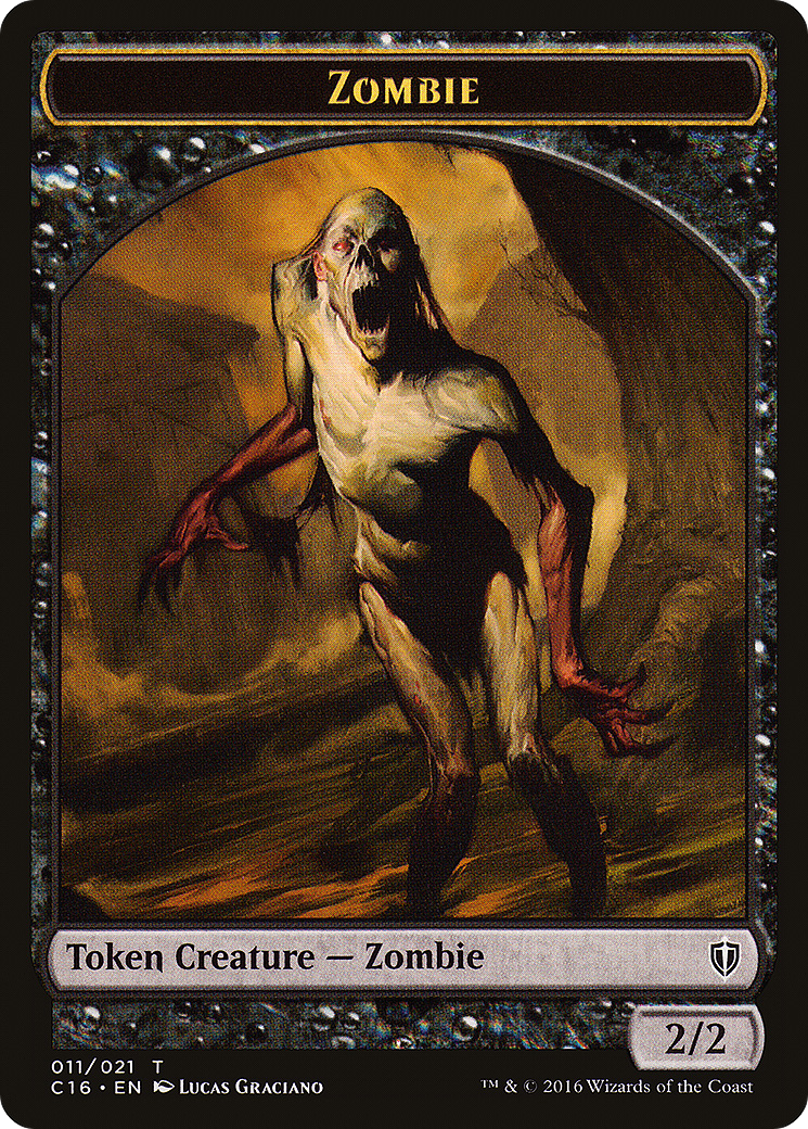 Image of Zombie // Worm Double-Sided Token (C16-011) - Commander 2016 Tokens
