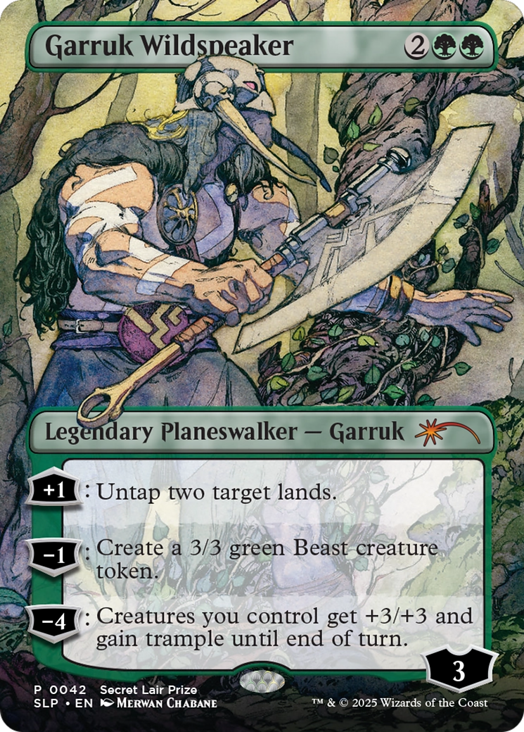 Image of Garruk Wildspeaker (SLP-042) - Secret Lair Showdown (Borderless)