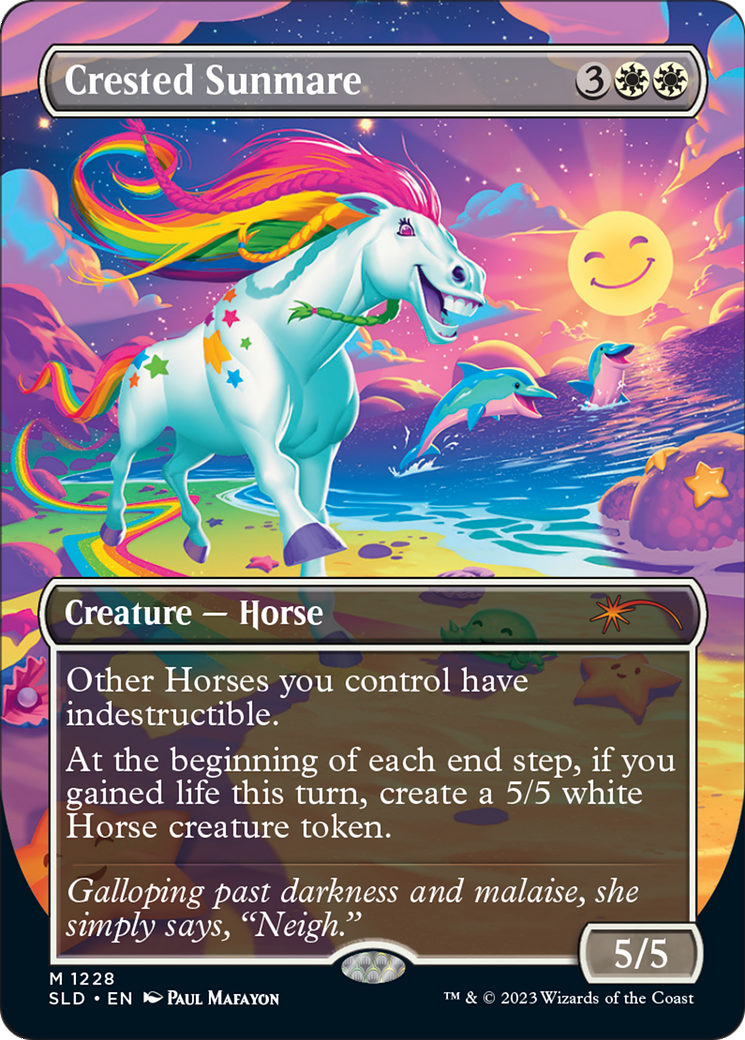 Image of Crested Sunmare (SLD-1228) - Secret Lair Drop (Borderless) Foil