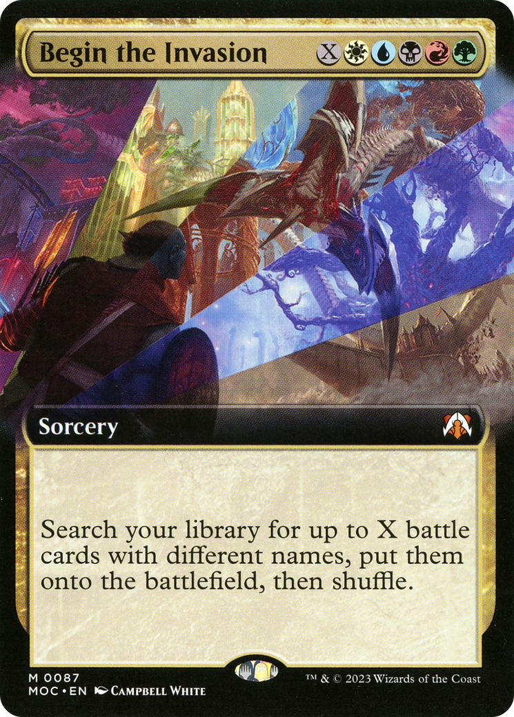 Image of Begin the Invasion (Extended Art) (MOC-087) - March of the Machine Commander: (Extended Art) Foil