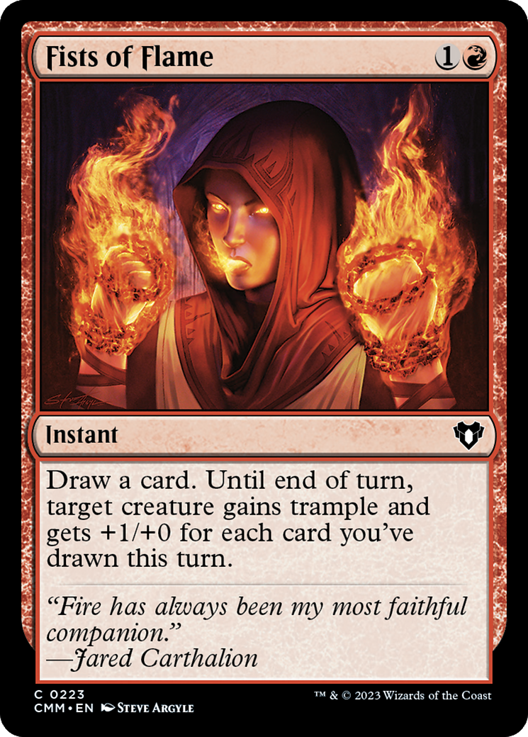 Image of Fists of Flame (CMM-223) - Commander Masters Foil