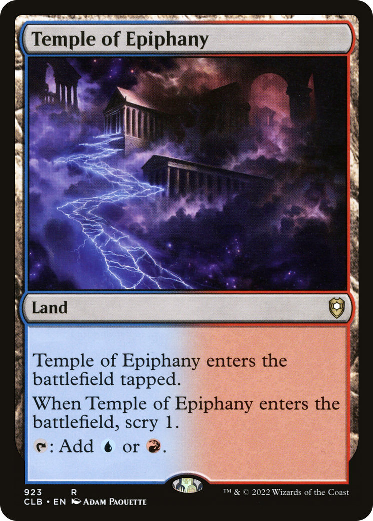 Image of Temple of Epiphany (CLB-923) - Commander Legends: Battle for Baldur's Gate