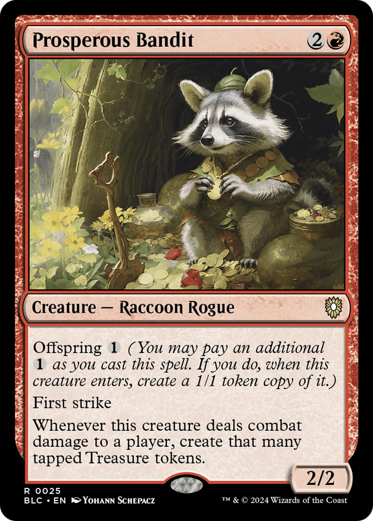 Image of Prosperous Bandit (BLC-025) - Bloomburrow Commander