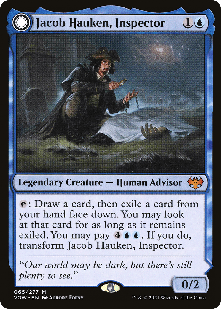 Image of Jacob Hauken, Inspector (VOW-065) - Innistrad: Crimson Vow: (Double Faced Transform) Foil