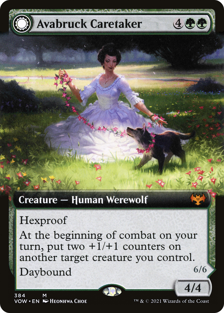 Image of Avabruck Caretaker (Extended Art) (VOW-384) - Innistrad: Crimson Vow: (Extended Art, Double Faced Transform)