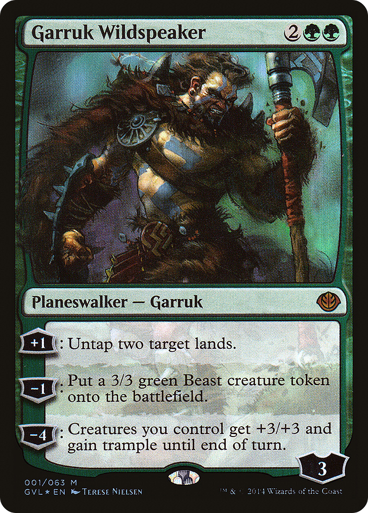 Image of Garruk Wildspeaker (DD3-001) - Duel Decks Anthology: Garruk vs. Liliana Foil