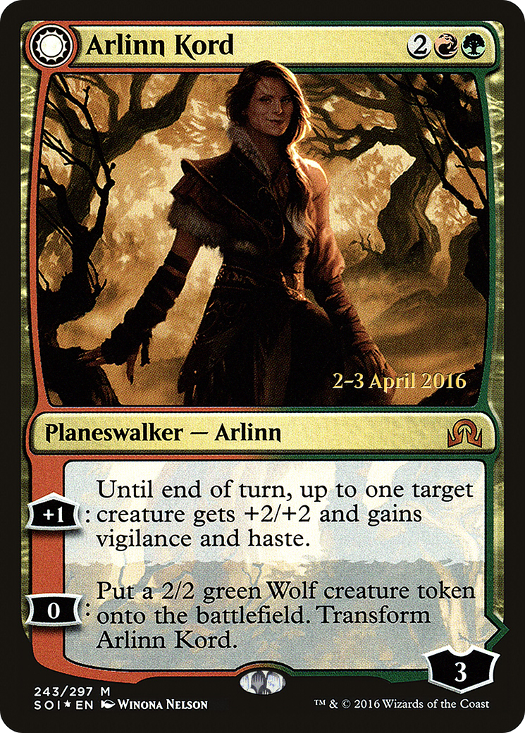 Image of Arlinn Kord (PRE-243) - Shadows over Innistrad Promos: (Double Faced Transform) Foil
