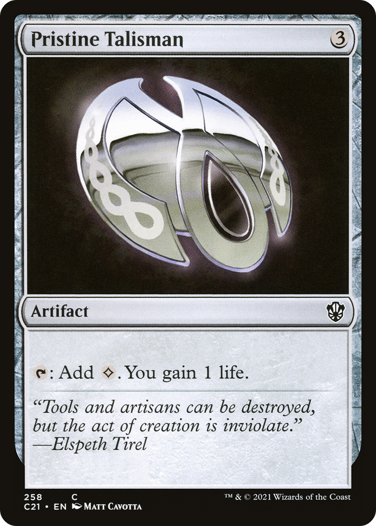 Image of Pristine Talisman (C21-258) - Commander 2021