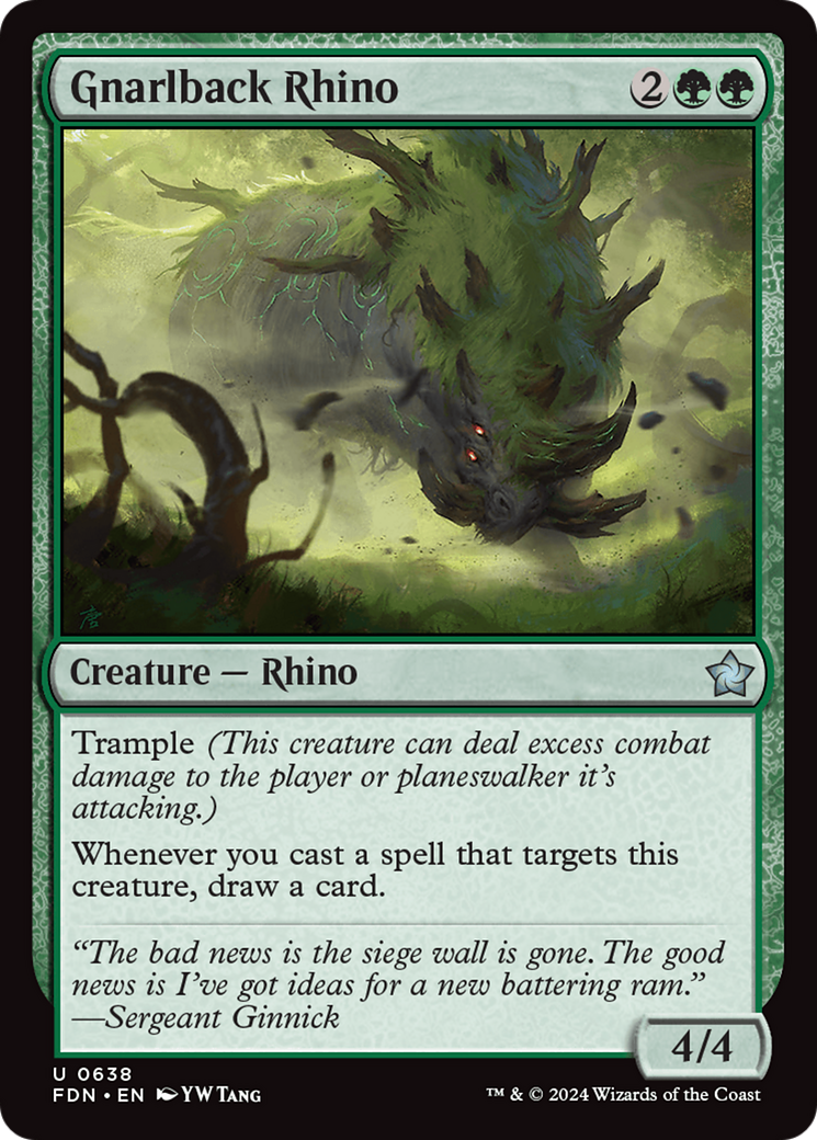 Image of Gnarlback Rhino (FDN-638) - Foundations