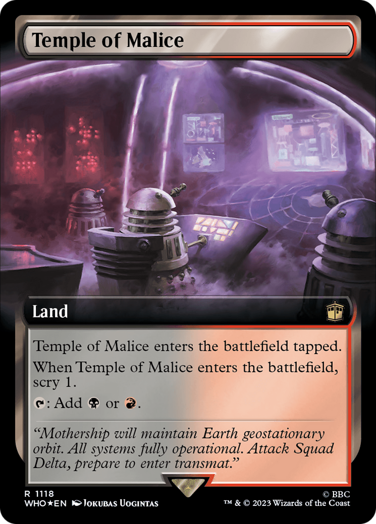 Image of Temple of Malice (Extended Art) (Surge Foil) (WHO-1118) - Doctor Who: (Extended Art) Foil
