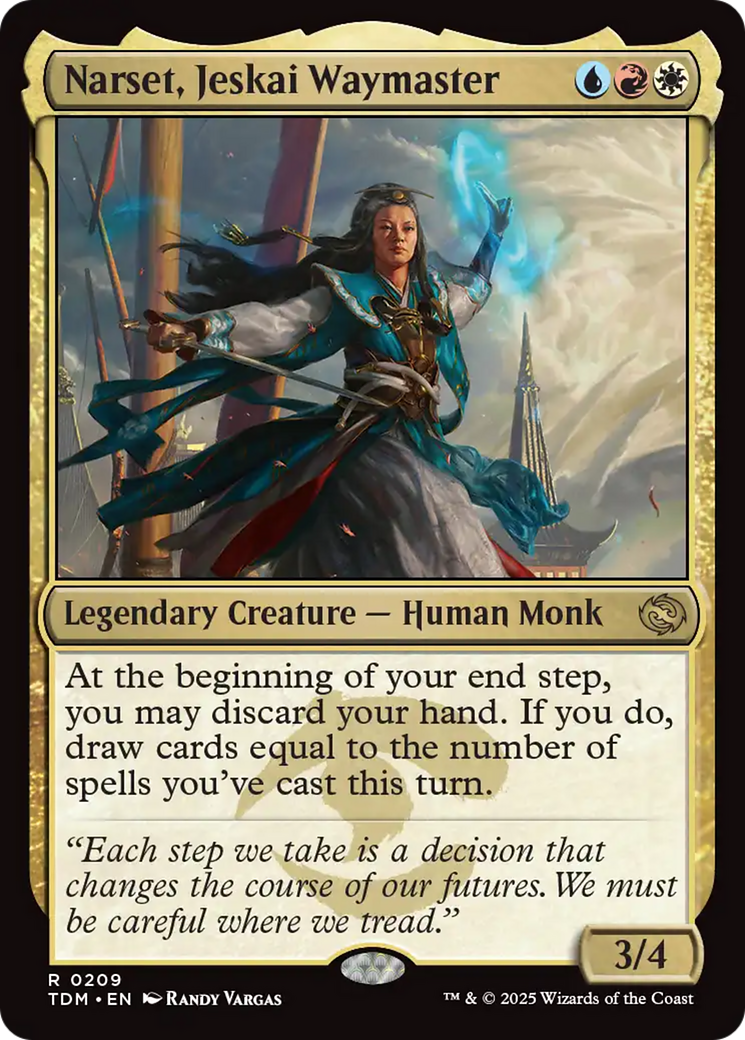 Image of Narset, Jeskai Waymaster (TDM-209) - Tarkir: Dragonstorm Foil