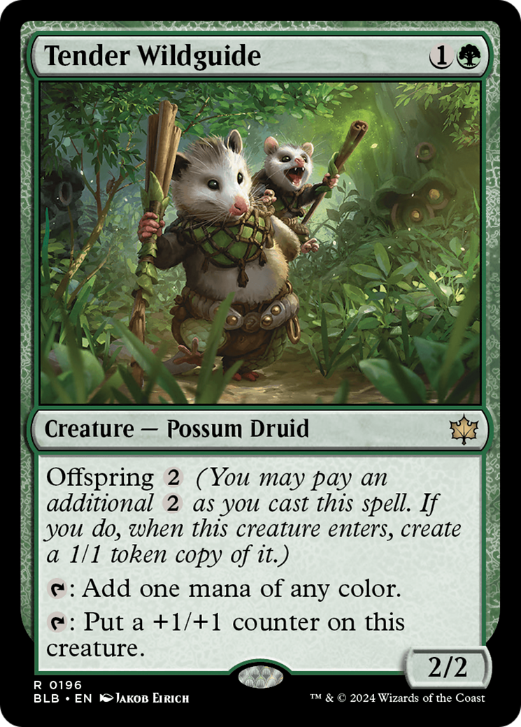 Image of Tender Wildguide (BLB-196) - Bloomburrow Foil