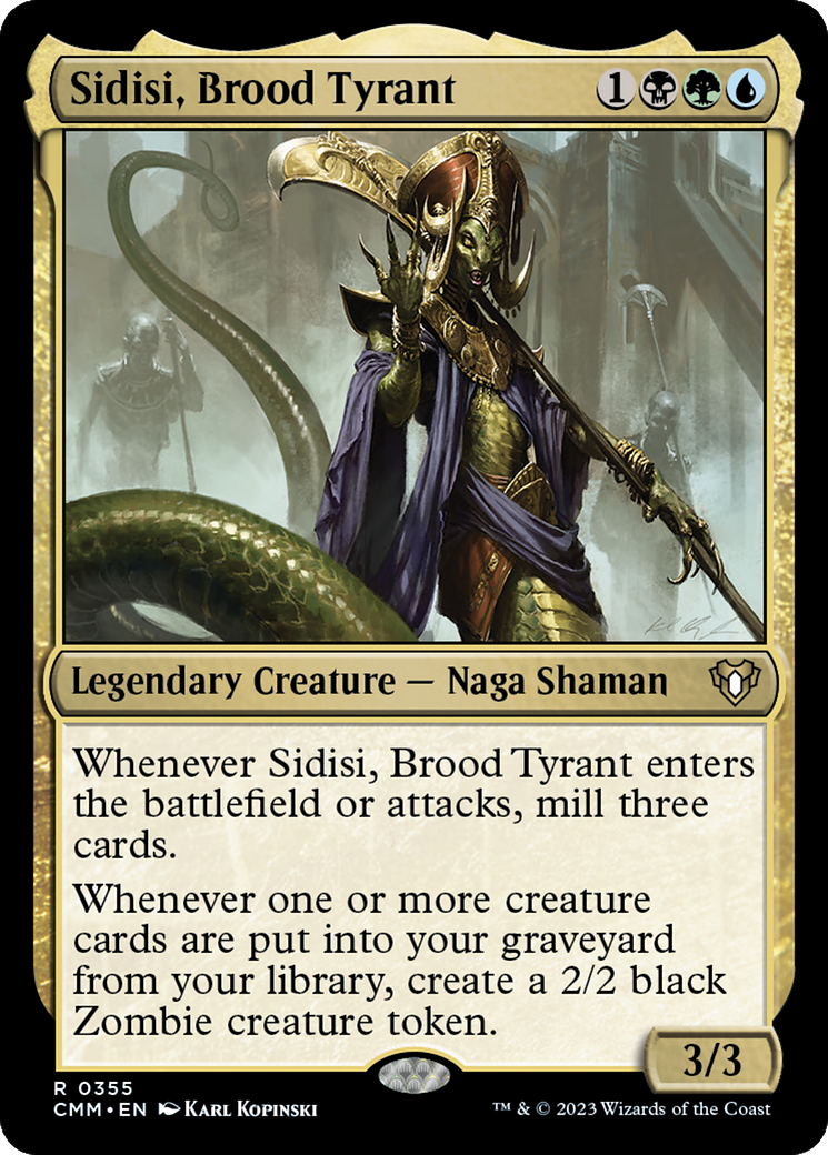 Image of Sidisi, Brood Tyrant (CMM-355) - Commander Masters Foil