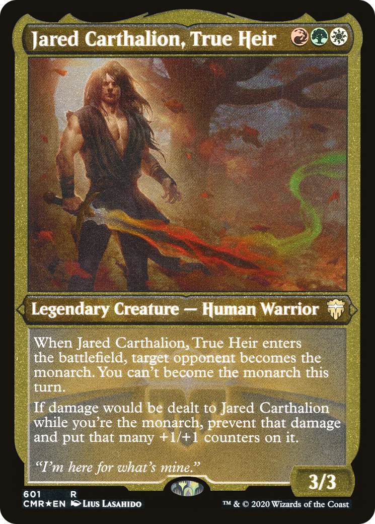 Image of Jared Carthalion, True Heir (Foil Etched) (CMR-601) - Commander Legends Foil