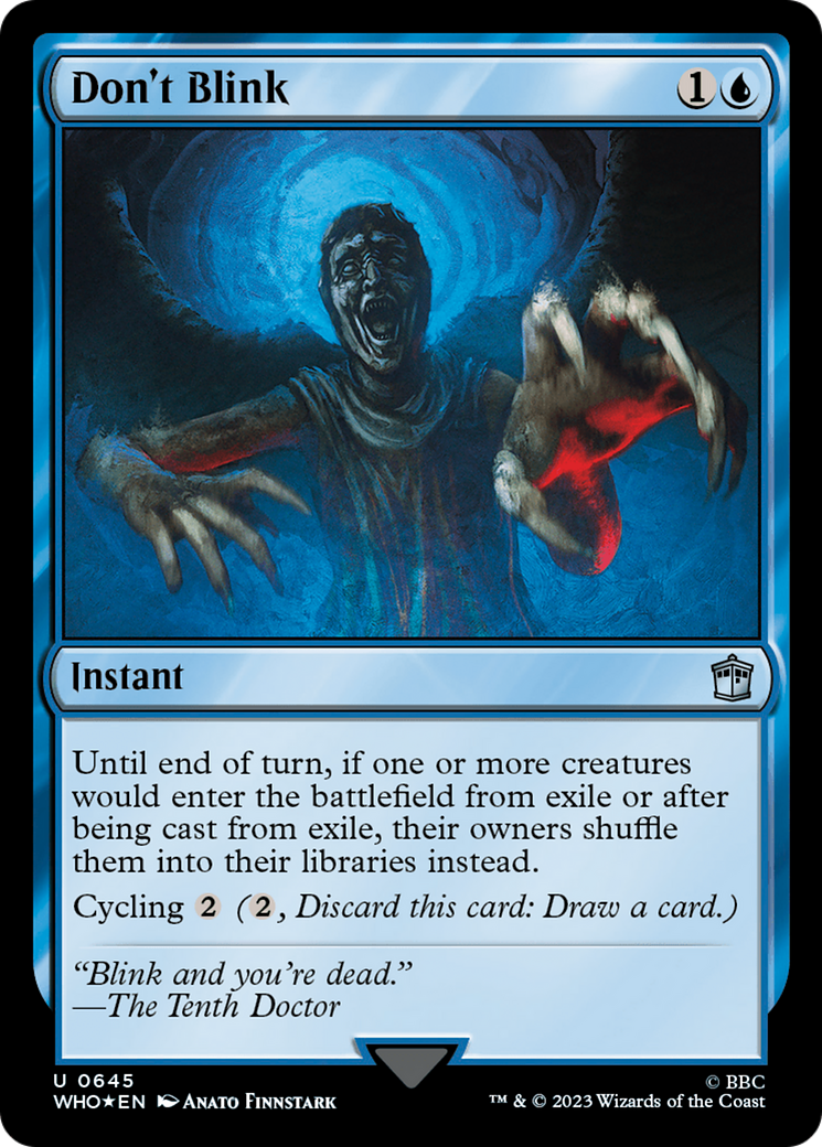 Image of Don't Blink (Surge Foil) (WHO-645) - Doctor Who Foil