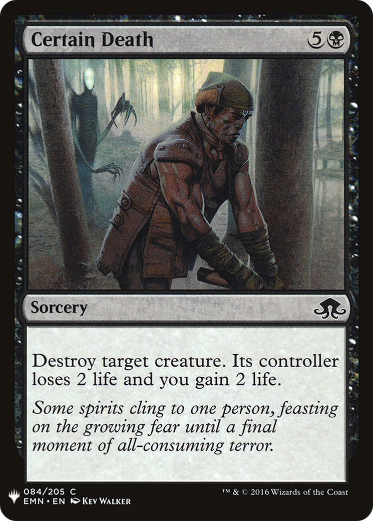 Image of Certain Death (LIST-EMN-84) - The List