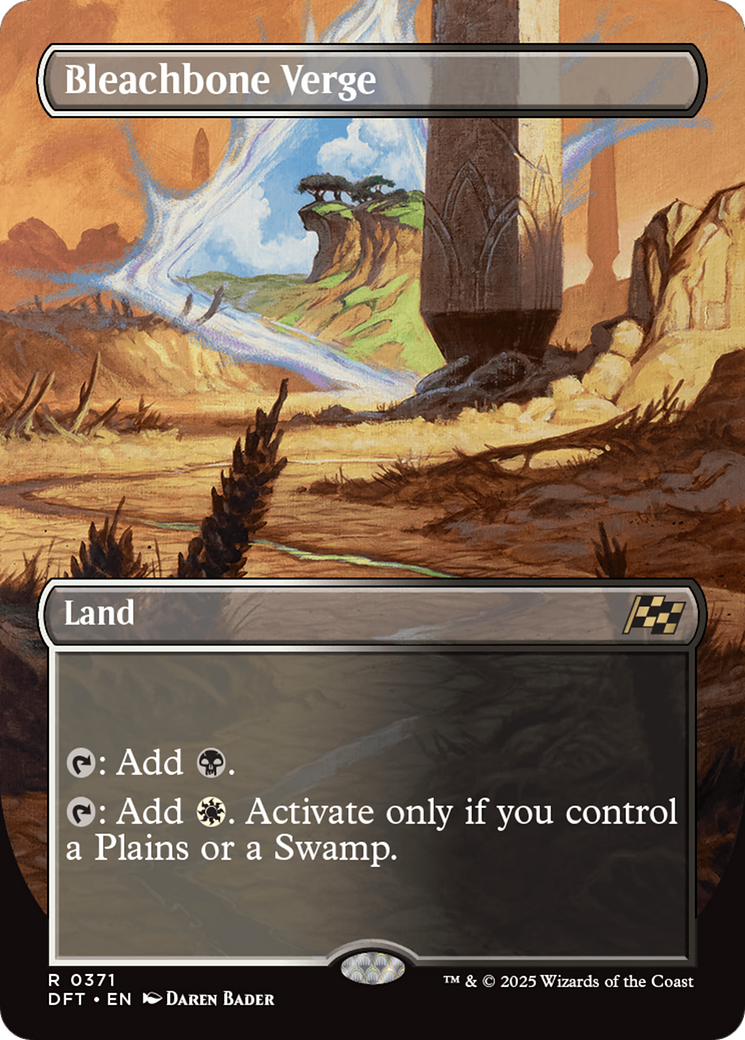 Image of Bleachbone Verge (Borderless) (DFT-371) - Aetherdrift (Borderless) Foil
