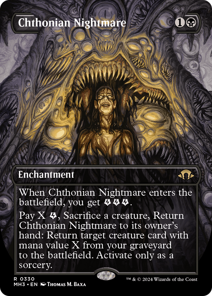 Image of Chthonian Nightmare (Borderless) (MH3-330) - Modern Horizons 3 (Borderless) Foil