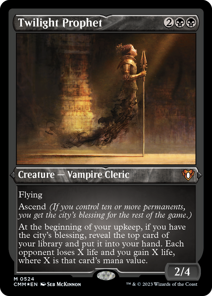Image of Twilight Prophet (CMM-524) - Commander Masters Etched Foil