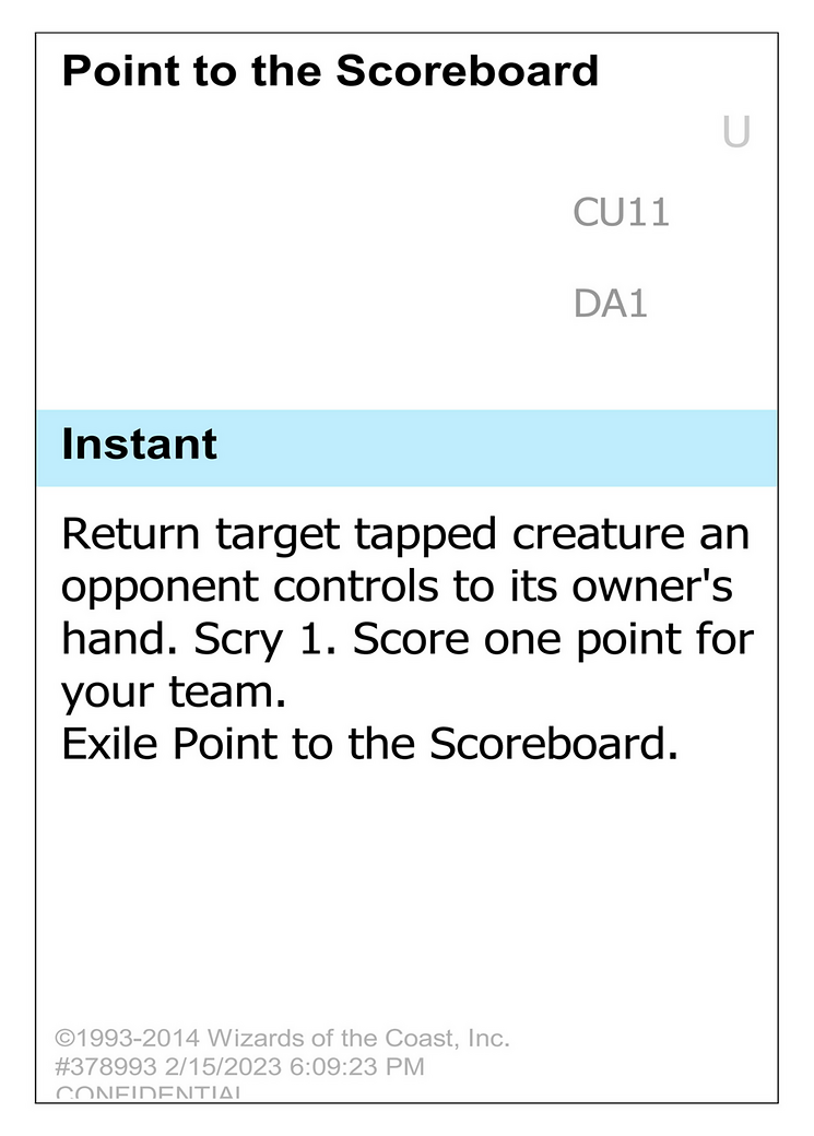 Image of Point to the Scoreboard (UNK-CU11) - Unknown Event