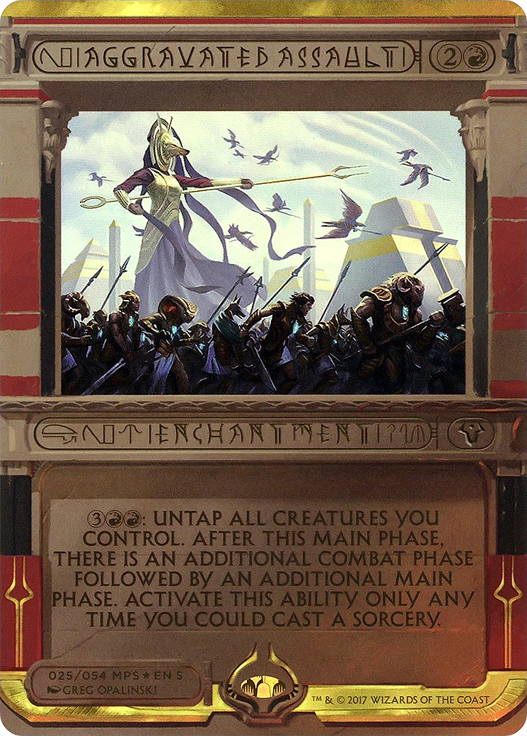Image of Aggravated Assault (MPS2-025) - Amonkhet Invocations (Borderless) Foil