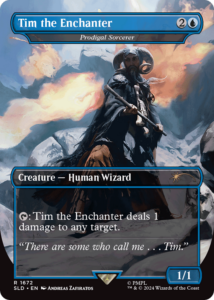 Image of Prodigal Sorcerer (SLD-1672) - Secret Lair Drop / Tim the Enchanter (Borderless)