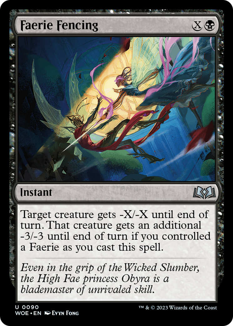 Image of Faerie Fencing (WOE-090) - Wilds of Eldraine Foil