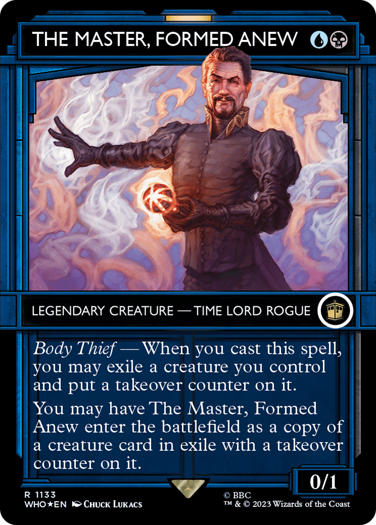 Image of The Master, Formed Anew (Showcase) (Surge Foil) (WHO-1133) - Doctor Who: (Showcase) (Borderless) Foil