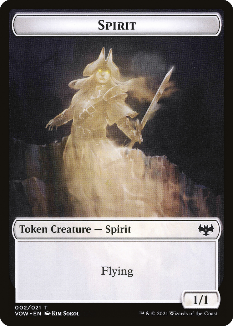 Image of Spirit (TVOW-002) - Innistrad: Crimson Vow Tokens Foil